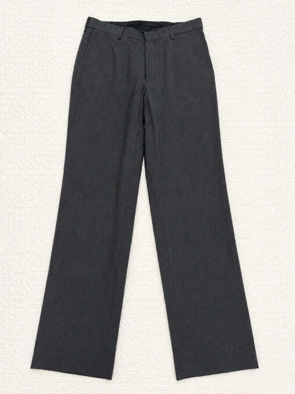 Saddlebred Dress Pants 32x32 Classic Straight-Leg Dress Pants in Charcoal Gray